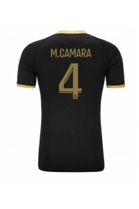 AS Monaco Mohamed Camara #4 Jalkapallovaatteet Vieraspaita 2023-24 Lyhythihainen